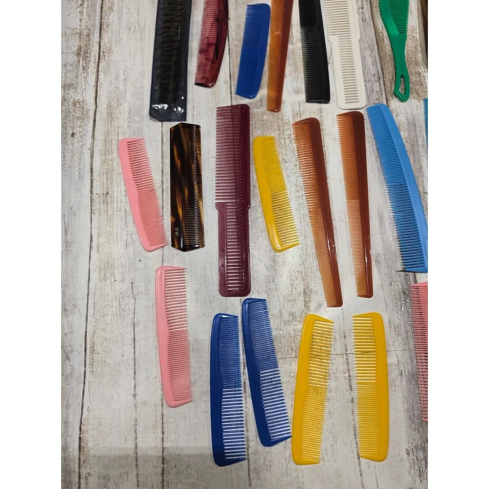 Vintage Hair Comb Lot Japan‎ Airlines JAL Seahorse Tortoiseshell Retro